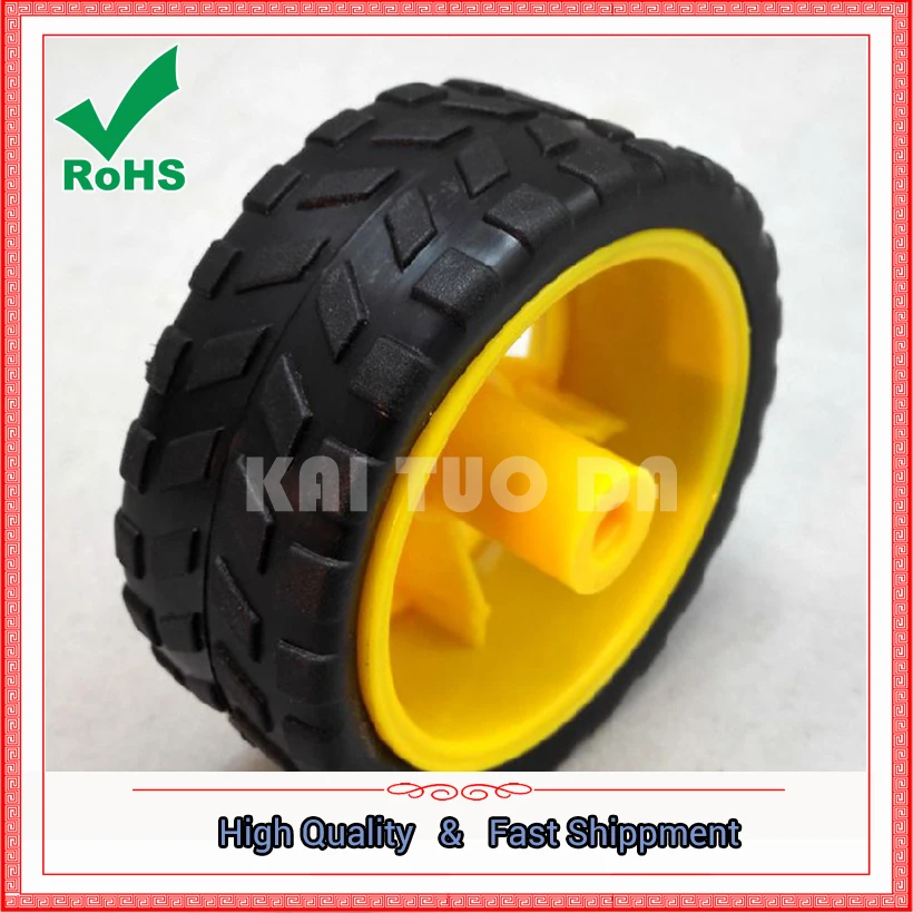 Rubber Wheels / Robot / Track Inspection Line Car Accessories Smart Car Tire Chassis Wheels 40g