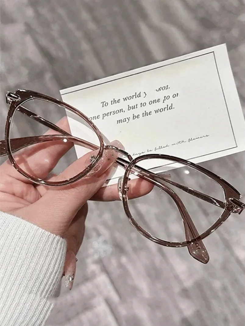Y2K Cold-Toned Cat-Eye Women's Glasses Transparent Glasses Women's Accessories Eyewear Accessories view 4