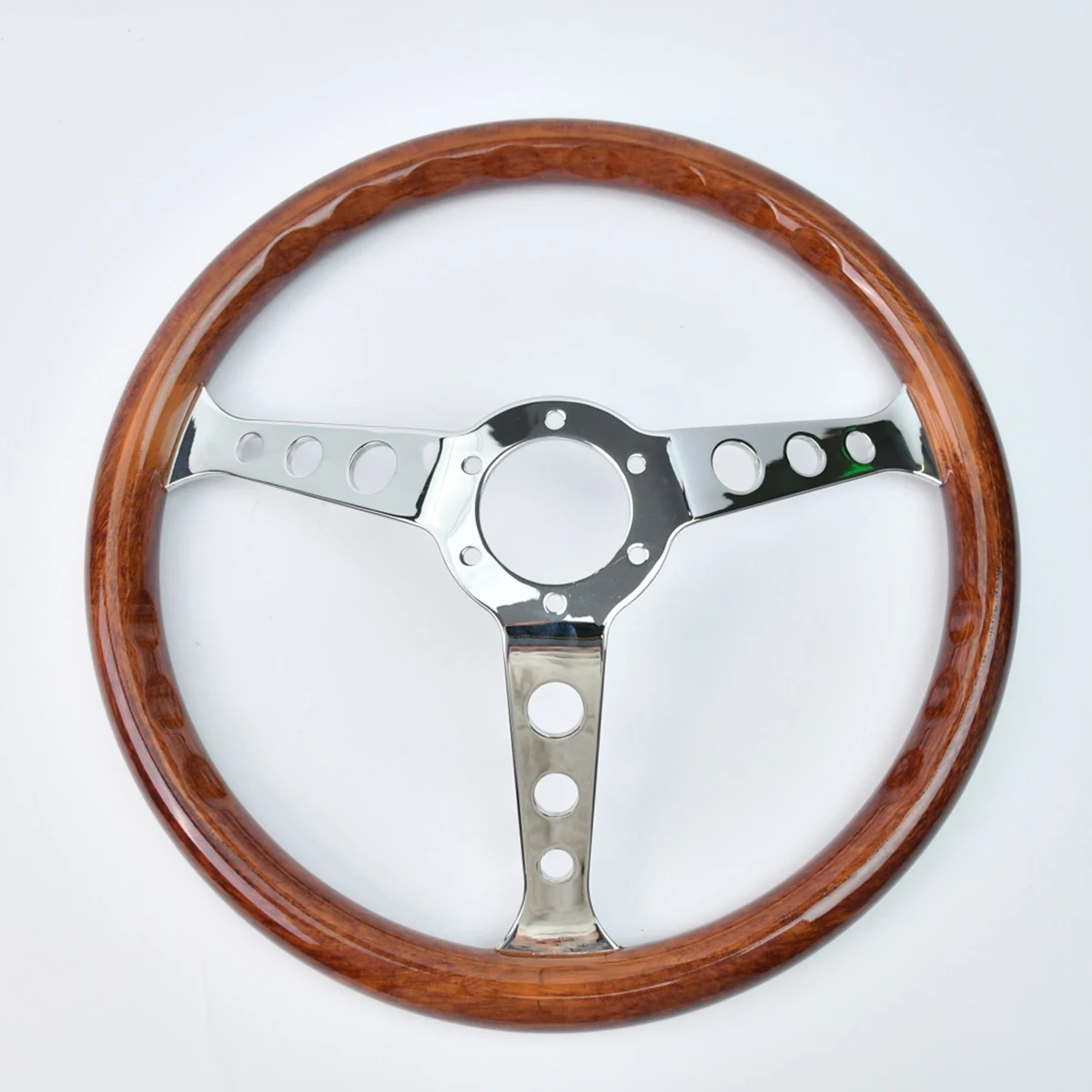 380-mm-Lenkradhalterung mit rundem Loch, 15-Zoll-Lenkrad aus ABS-Material mit Nieten, geeignet für Vintage-Modifikationen – Detail 10