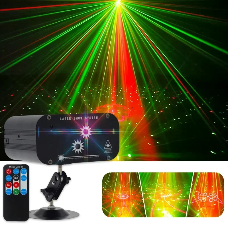 Disco Light with 48 Patterns DJ Party Lights Projector Beam DMX Remote Stage Lights for Christmas Festival Wedding luces