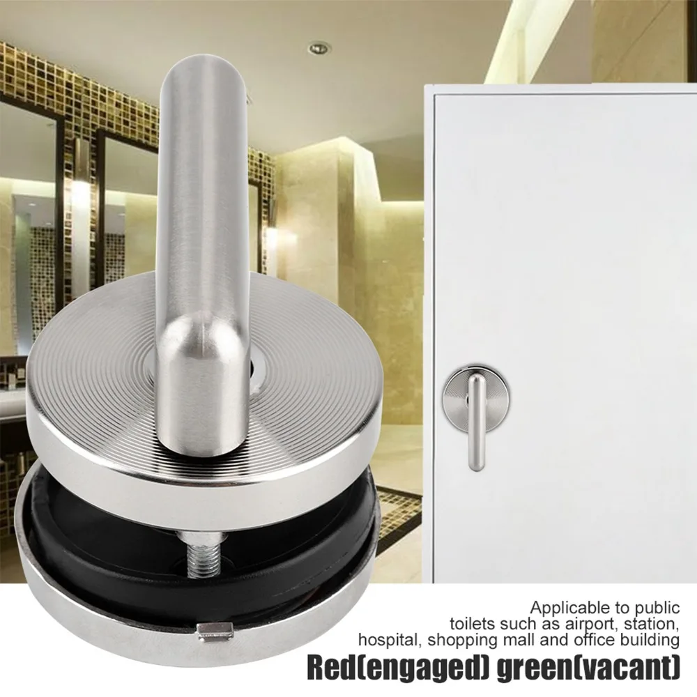 Durable Stainless Steel Door Lock Indicator Rotating Bolt Visible Indicator Privacy Door Lock Toilet Door Lock Toilet Partition