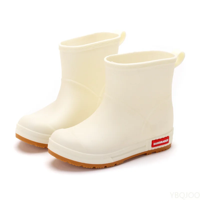 Fashion Four Seasons Female Couples Wear Lightweight Rubber Waterproof Non-slip Shoes Solid Color Rain Boots for Women