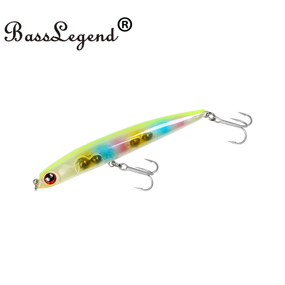 BassLegend Sinking Pencil bait Stick Lure Mini Crankbait Lipless Minnow Sea Bass Pike Walleye Trout 50mm 3g/90mm 11g