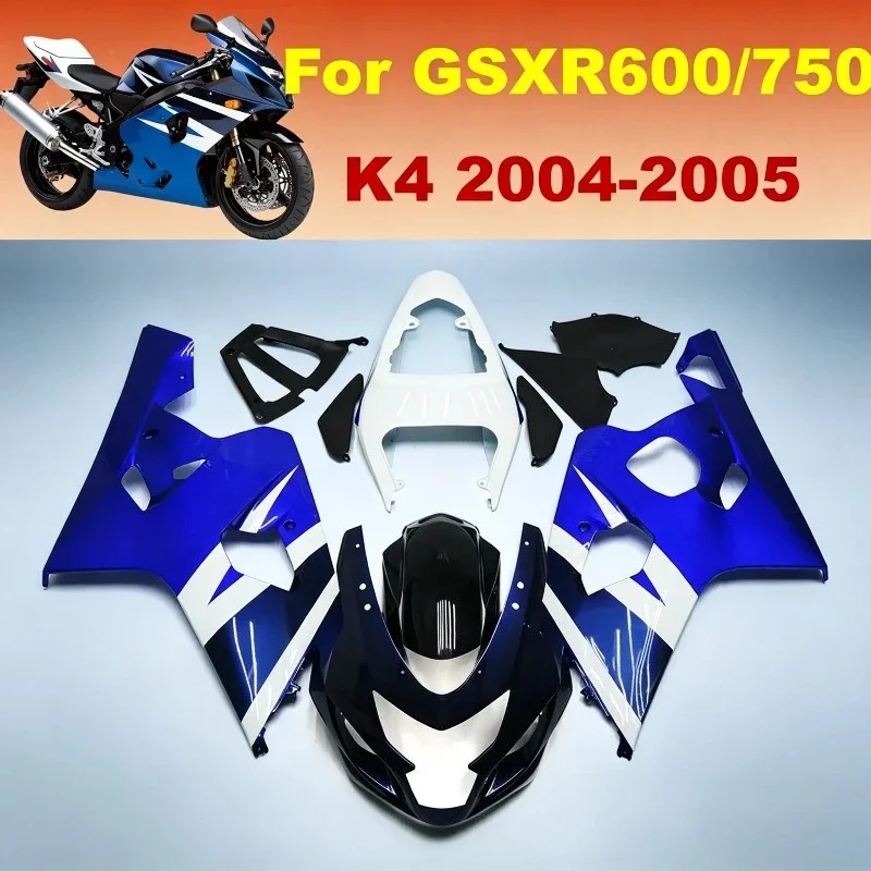 Installing an aftermarket fairing kit for GSXR600 750 2004 2005 GSXR750 04 05 K4 GSXR 600 blue-white body