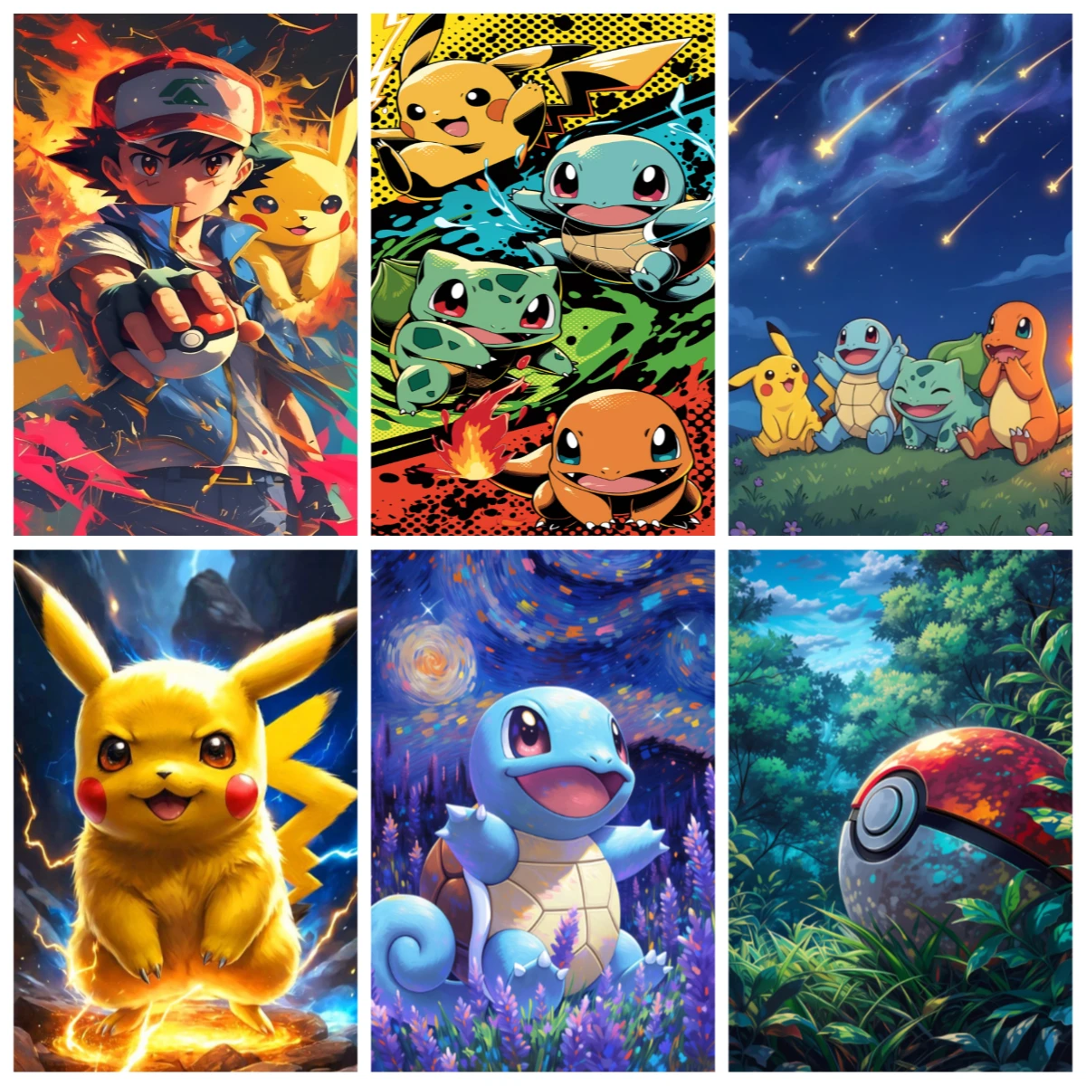 Cartoon Pokemon Characters Jigsaw Puzzles 500/1000/1200/2000PCS Family Activity Games for Bedroom Home Decor Gift Frameless