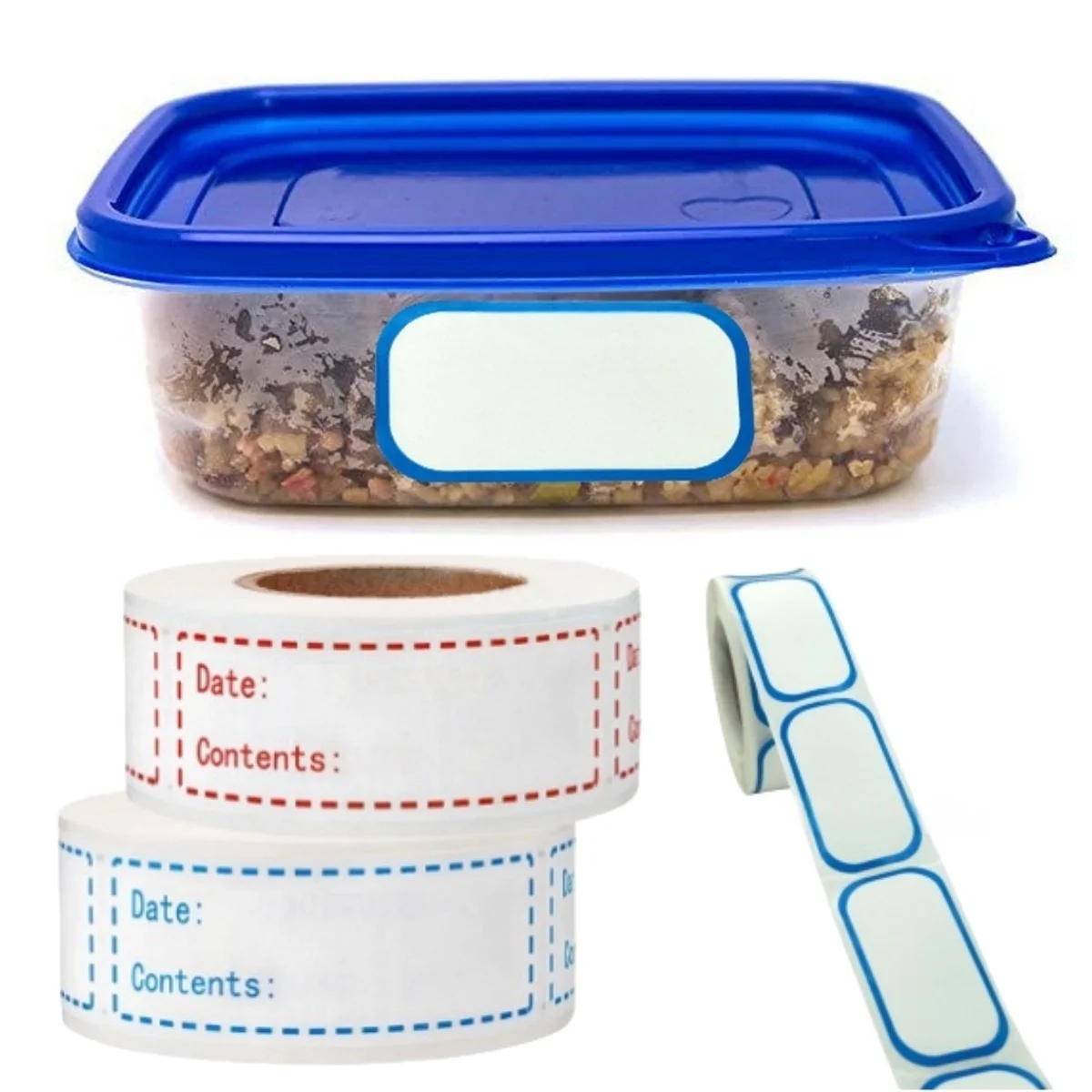1/3 Rolls Self-Adhesive Removable Freezer Food Storage Paper Sticker Labels White Date stickers for home storage tags