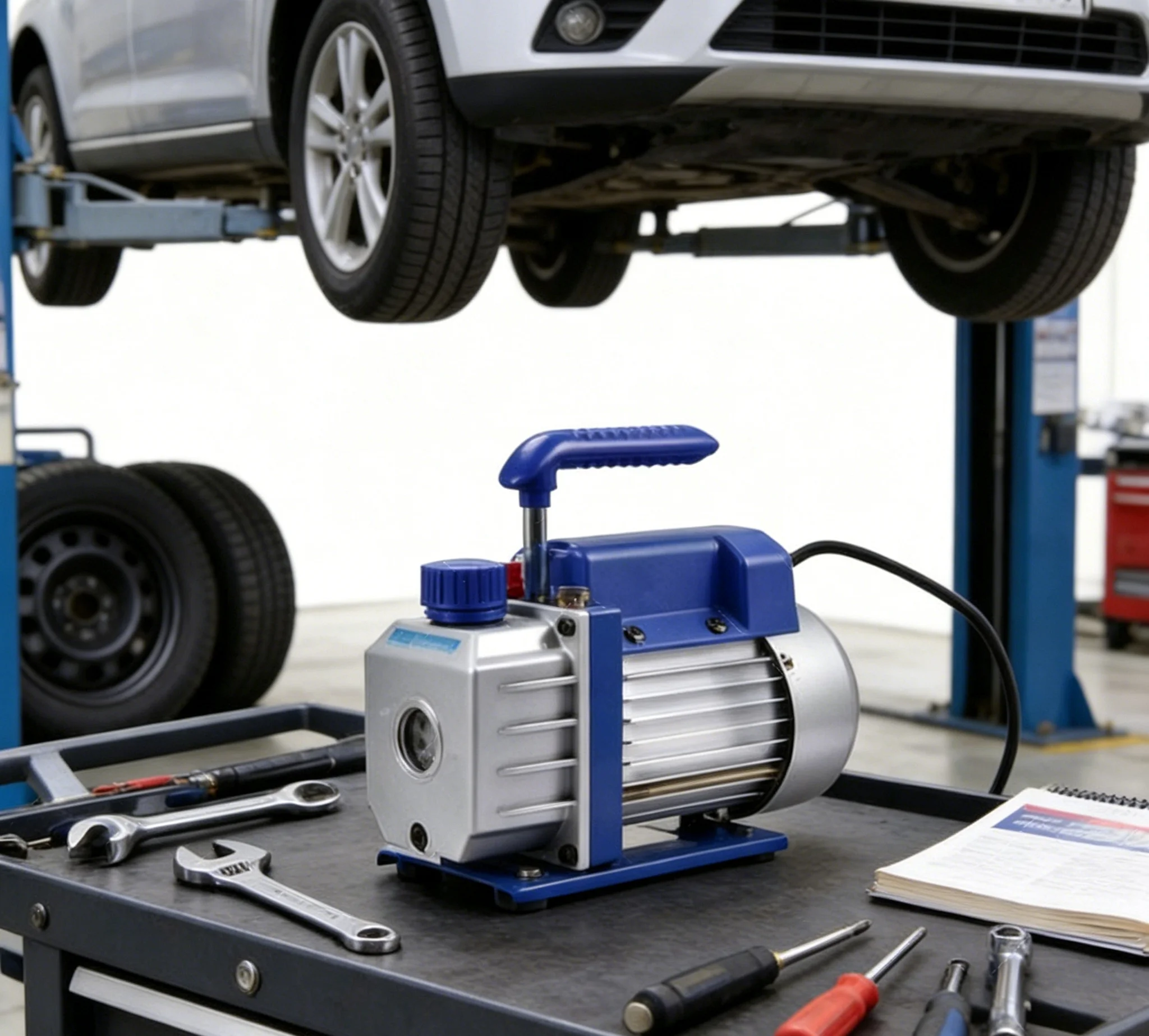 

4 CFM 1/4 HP Single Stage Vacuum Pump, Auto AC Vacuum Pump for Automotive Air Conditioner Resin Degassing