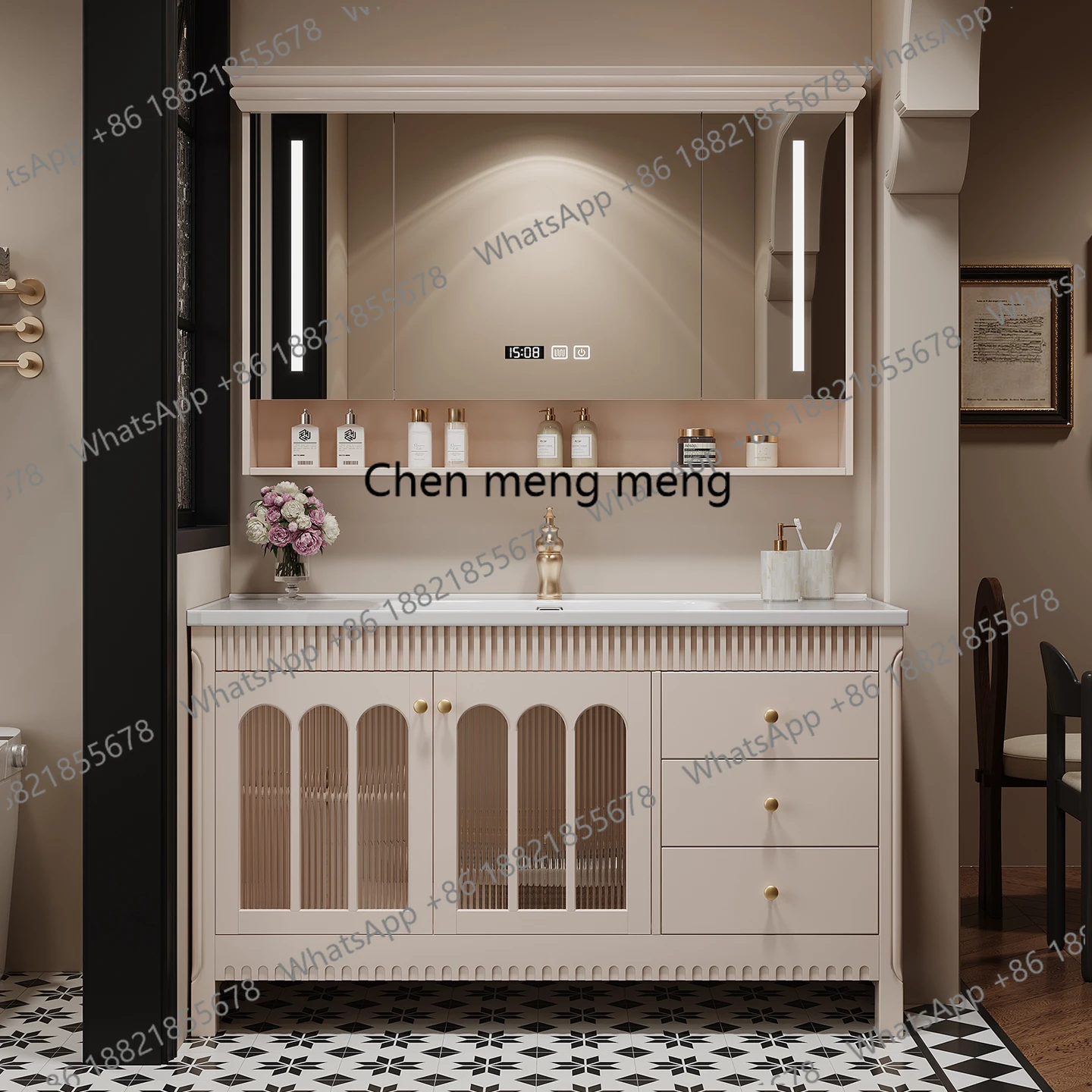 Luxury Modern Cupboard Organizer Toilet Desgin Space Saver Quality Cupboard Perfume Mirror Storage Vestidores Trendy Furniture