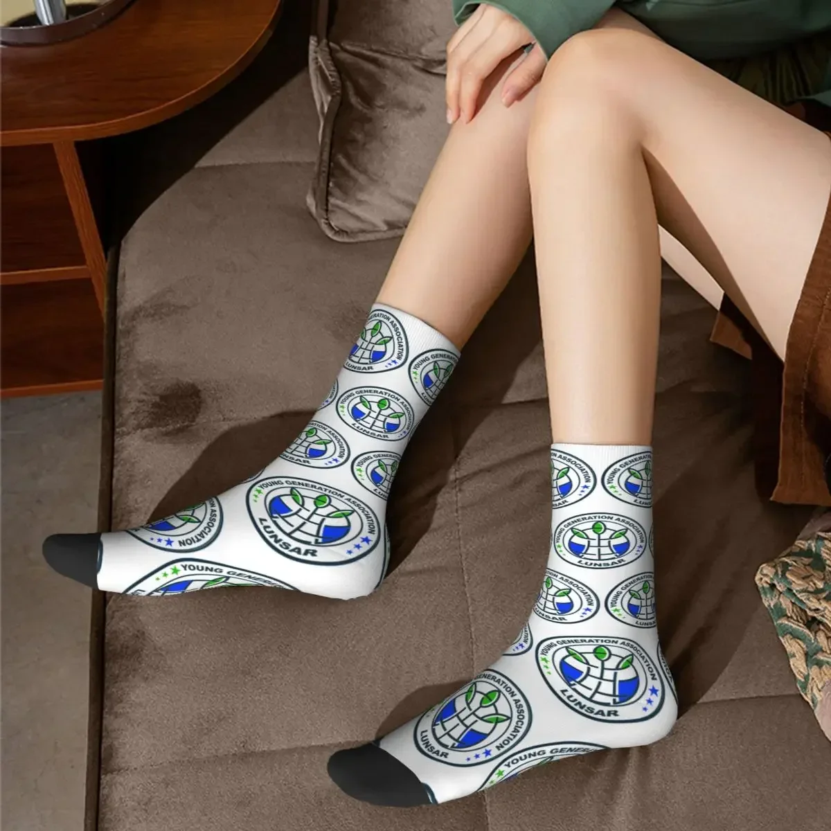 GERRALD LOGO Socks Harajuku Sweat Absorbing Stockings All Season Long Socks Accessories for Man's Woman's Birthday Present