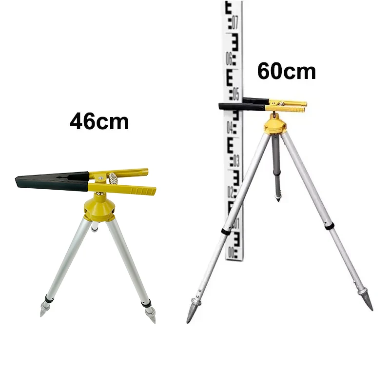 46cm-60cm Adjustable Telescopic Mini Tripod Tower Ruler Support Total Station Prism Pole Clamp Retractable Mini Pole Bracket