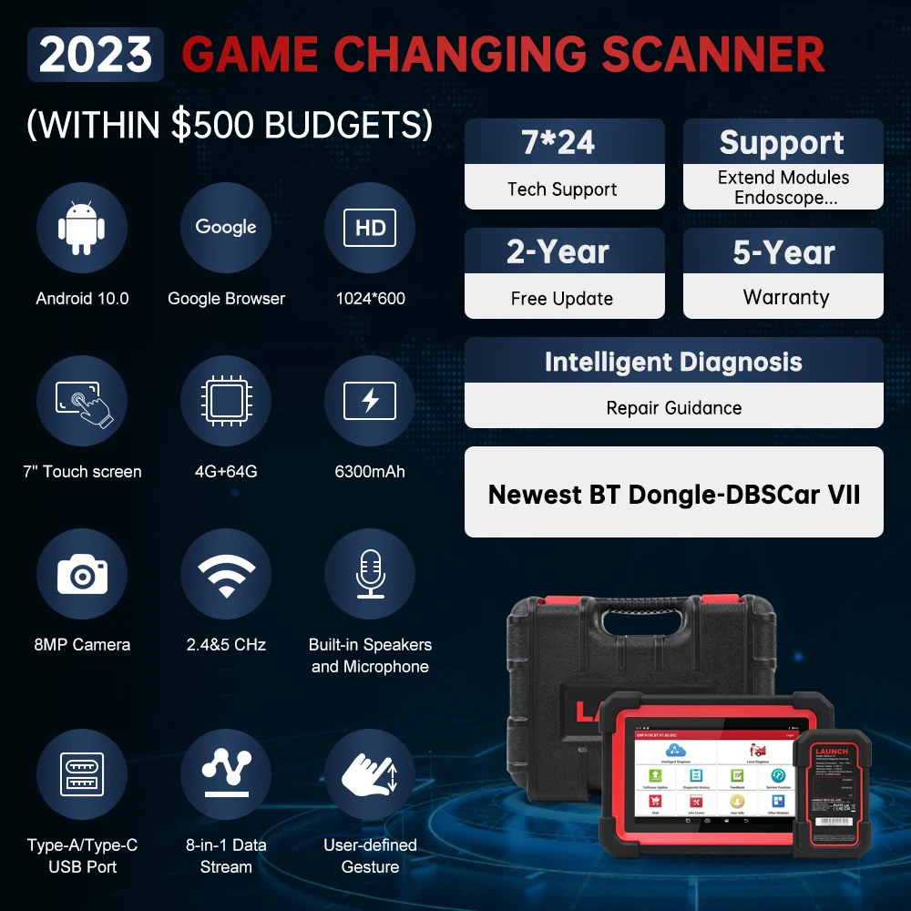 X431 CRP919E إطلاق BT أداة تشخيص السيارة DBScar VII VCI Auto Obd Obd2 الماسح الضوئي اختبار نشط ECU الترميز CANFD DOIP 31 + إعادة تعيين