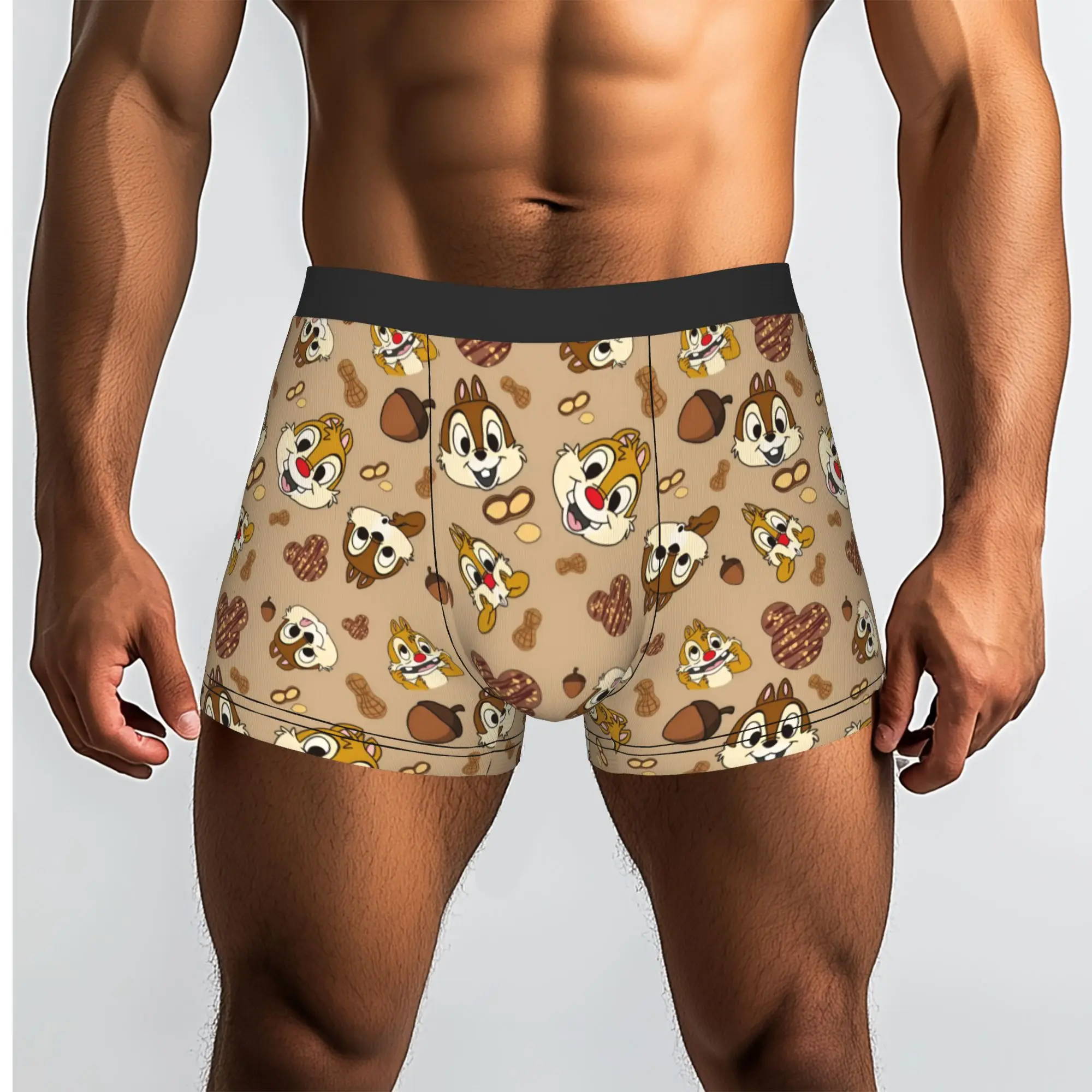 Custom Chip Anime D-Dales Boxer Shorts For Homme 3D Printed  Underwear Panties Briefs Stretch Underpants