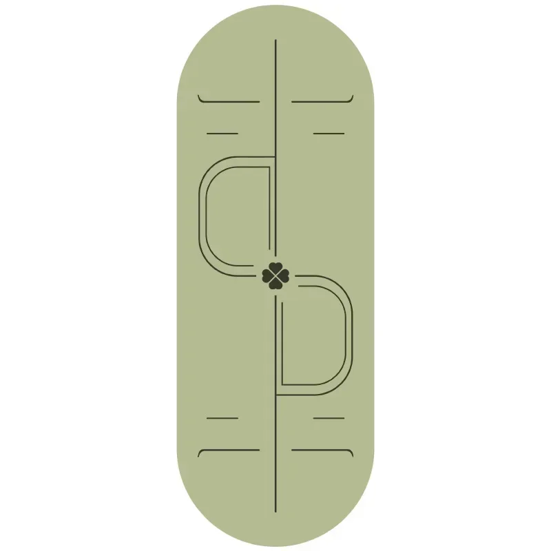 

181 * 66 * 0.5Cm Elliptical PU Rubber Yoga Mat Indoor Professional Yoga Fitness Exercise Non-slip Shock Absorption Thickened Mat