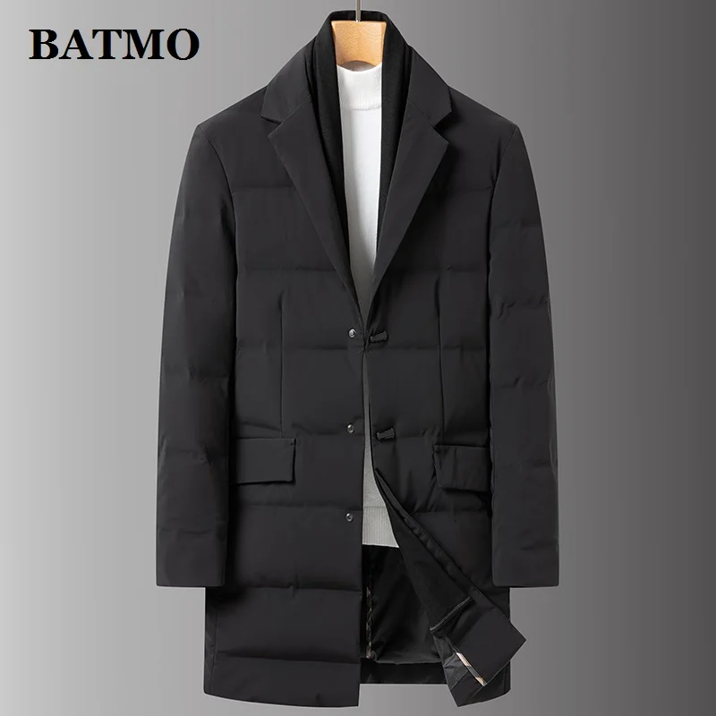 BATMO 2024 new arrival winter high quality 85% white duck down jackets men,trench coat men 88091