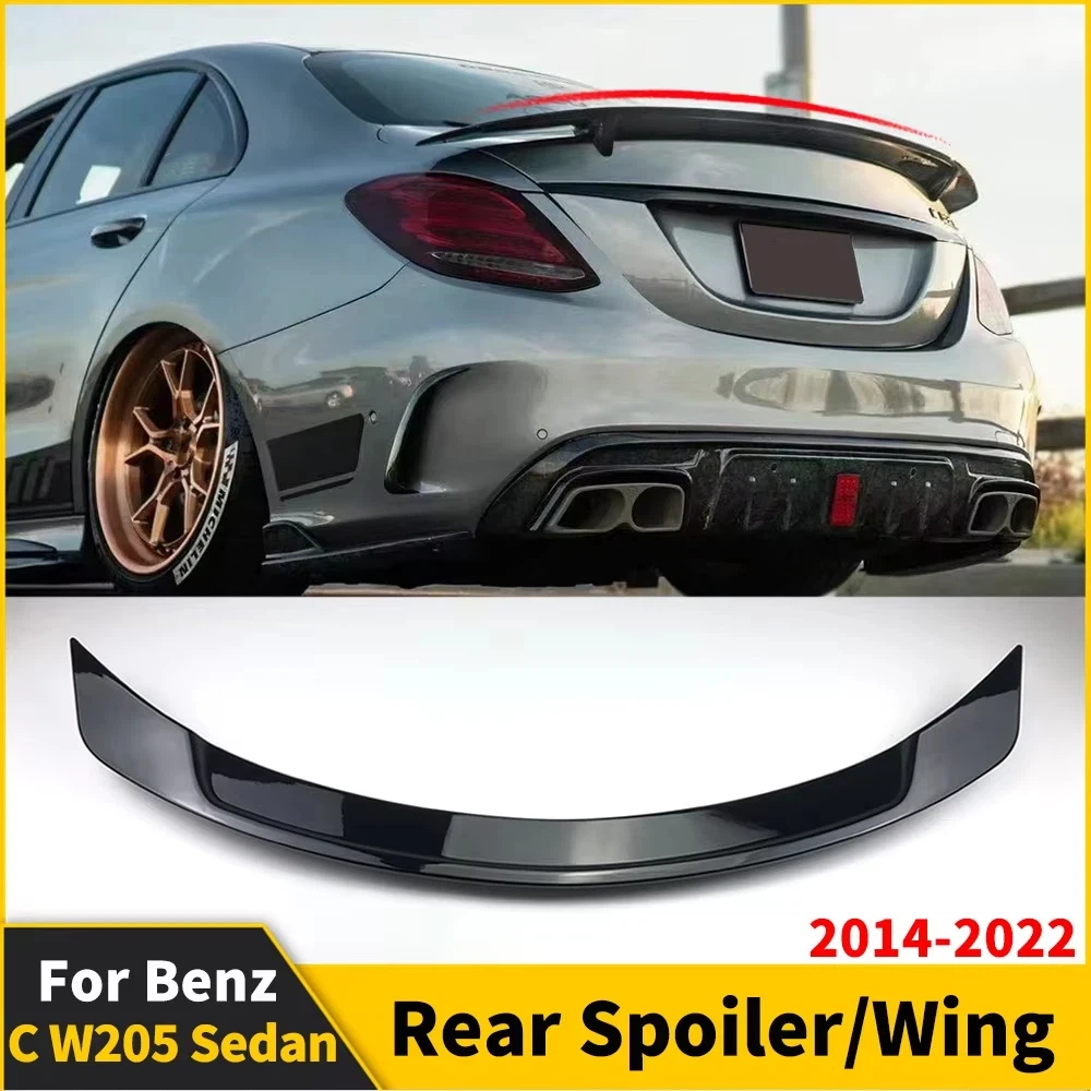 

Sport Boot Lip Rear Trunk Spoiler Wing Tail Tuning For Mercedes W205 Benz C Sedan 4 Door and AMG C63 C43 2014-2022 Deflector