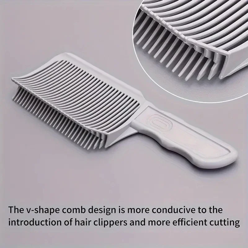 Herramienta de estilismo de salón, peine para decolorar, cortapelos profesional para peluquero, mezcla de peine para cortar cabello con parte superior plana para hombres, Brus resistente al calor
