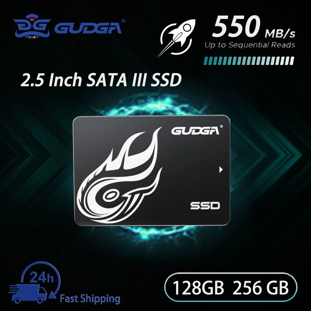 

GUDGA SSD HDD 2,5-дюймовый жесткий диск SATA SSD 128 ГБ 256 ГБ HDD SATA3 Твердотельный диск Внутренний жесткий диск для ноутбука ПК Настольный компьютер