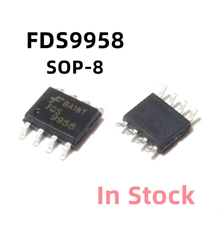 10PCS/LOT FDS9958 9958 FDS9958-NL SOP-8 LCD power chip In Stock