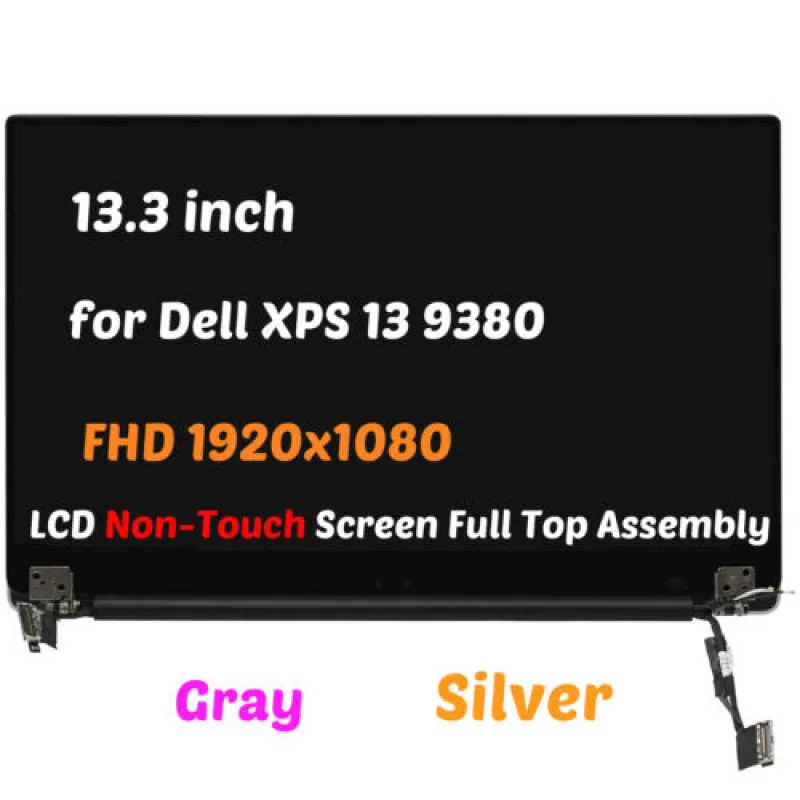 

A++13" FHD LCD LED Screen Non-Touch Assembly Complete for Dell XPS 13 9380 Silver