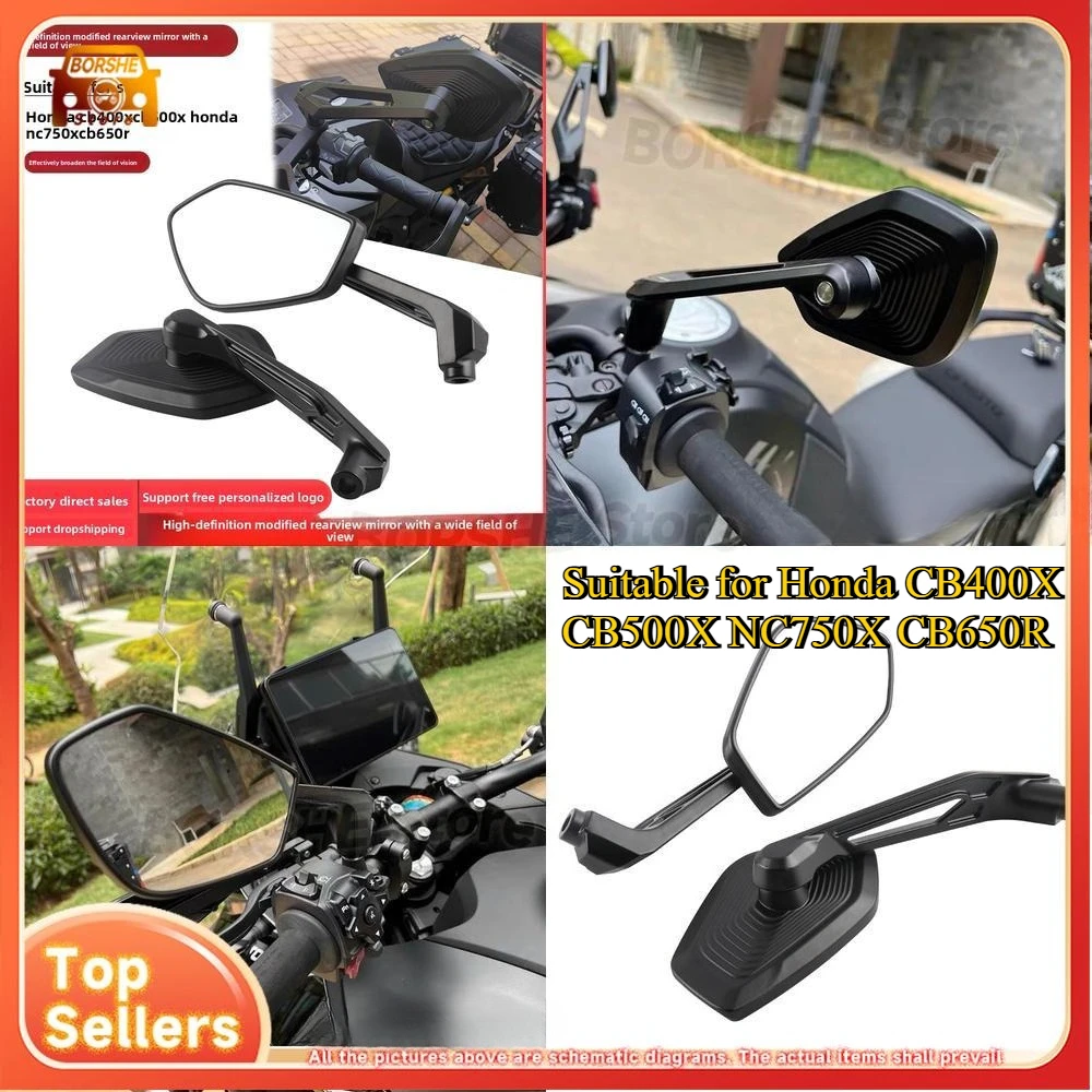 

Universal Motorcycle Rearview Mirror Suitable for Honda CB400X CB500X NC750X CB650R 719 Modification Wide Angle Large View