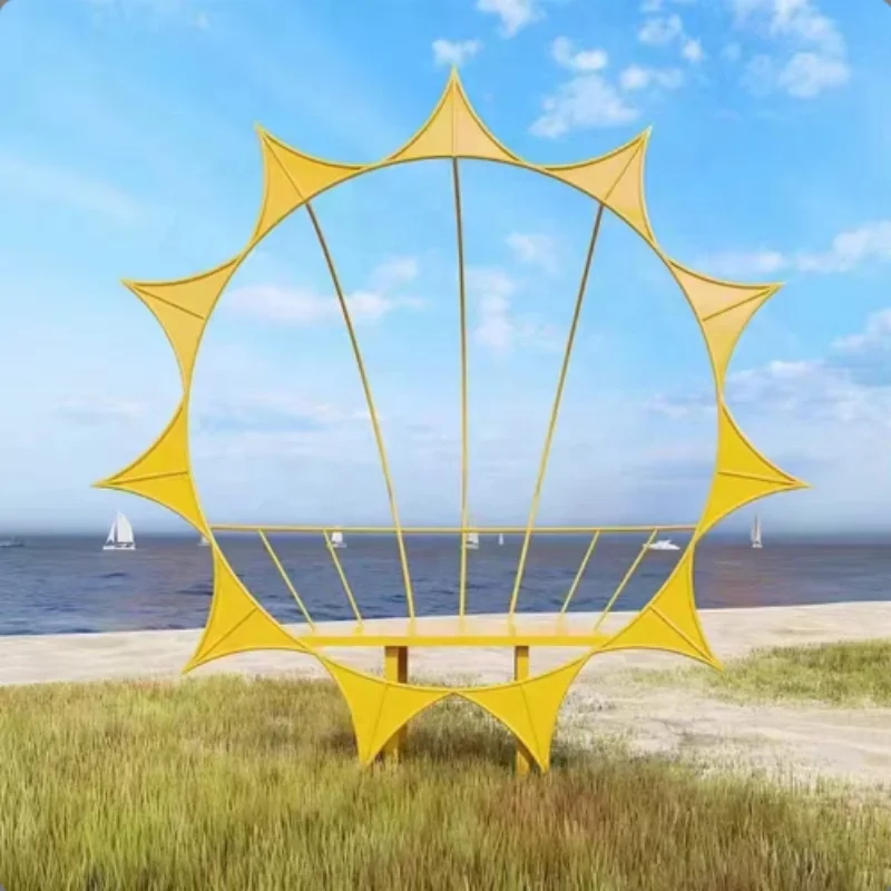 

High-end outdoor amusement equipment eye-catching large photo frames decorate the landscape