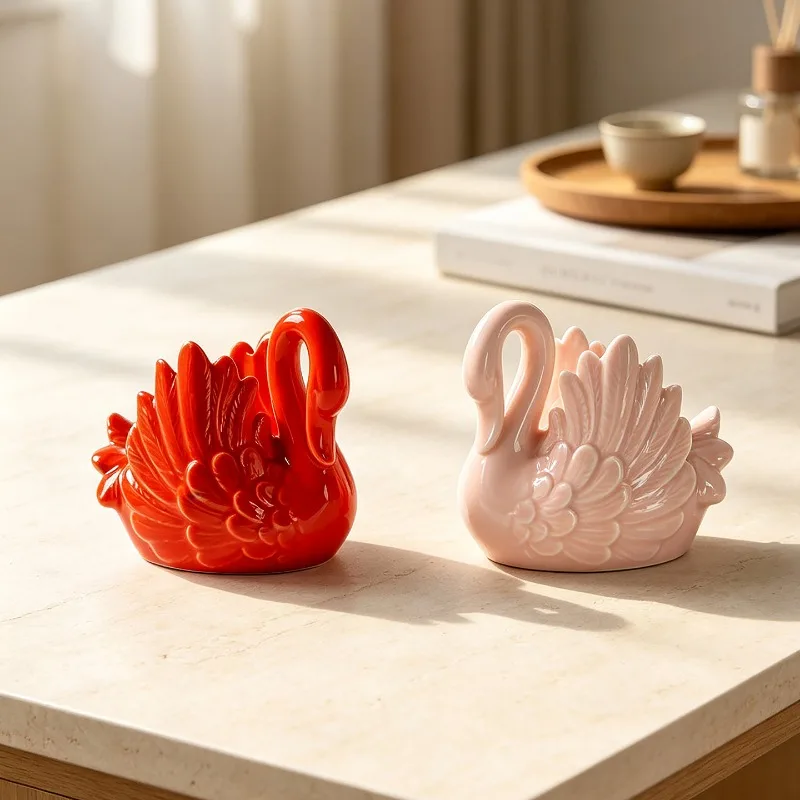 Nordic Three-dimensional Flamingo Storage Living Room Kitchen Dining Table Seasoning Tank Candy Storage Tank Craft Birthday Gift