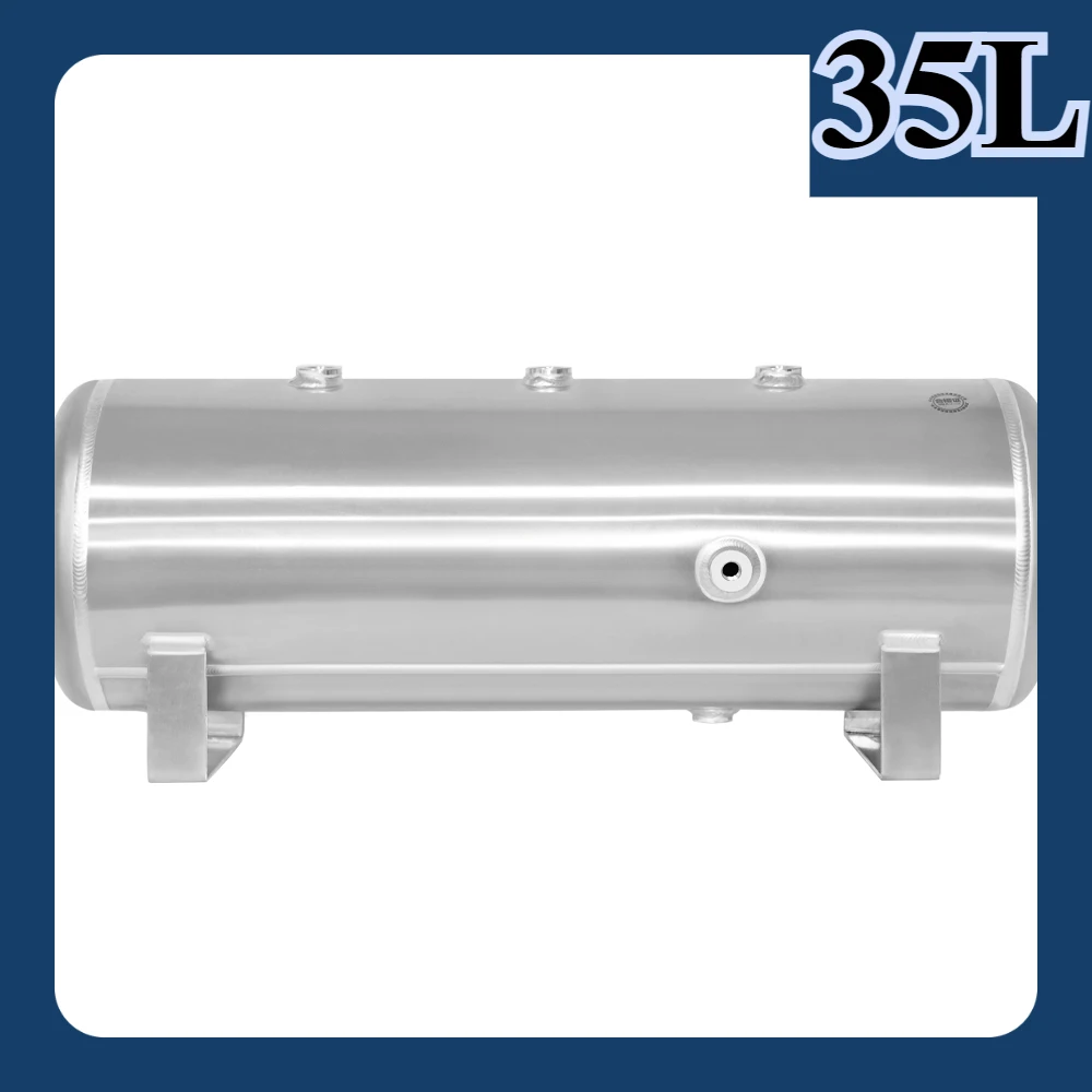 Customized 35L 5052H32 Aluminum Horizontal Air Compressor Alloy Buffer Air Storage Tank For Dental / Truck Suspension/Car Horn