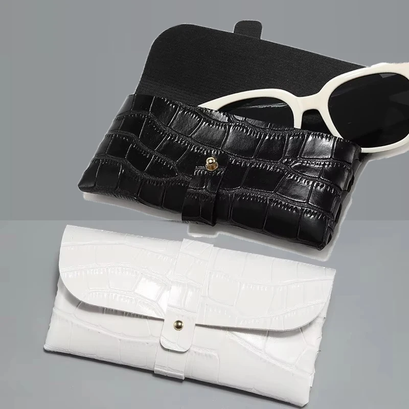 

Портативная кожаная сумка для солнцезащитных очков с пряжкой, органайзер для очков, анти-синий свет, очки для близорукости, защита линз, чехол для очков, держатель