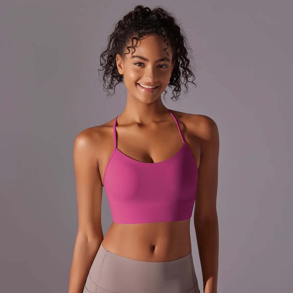 Women Sport Bra Fitness Yoga Top Underwear Soft Y Line Back Running Gym Crop Top Workout Bra With Chest Pad Push Up Yoga Bra