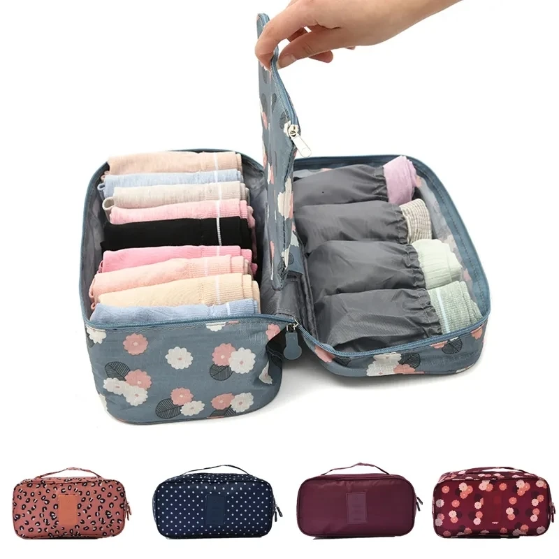 Waterproof Travel Underwear Storage Bag para mulheres, Calças de roupas portáteis, Sacos Organizadores de Sutiã, Meias Cubo de Embalagem, Feminino,