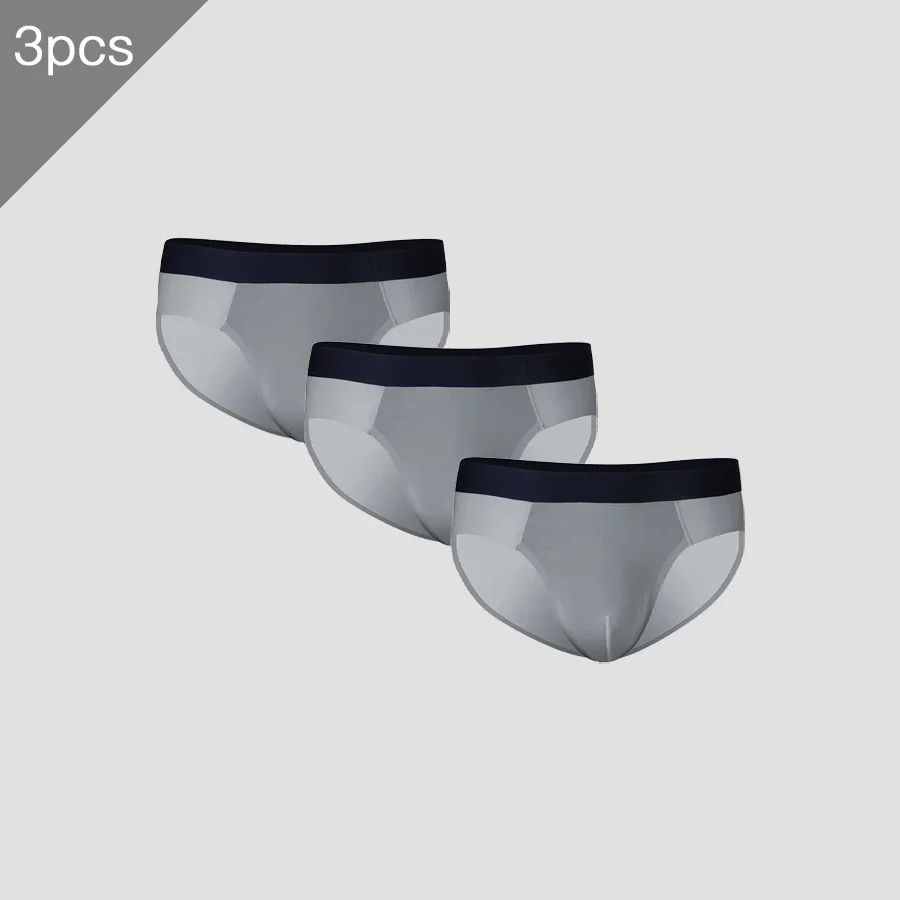 

3 шт. мужское нижнее белье из тонкого ледяного шелка, дышащие и бесшовные мужские летние треугольные трусы
