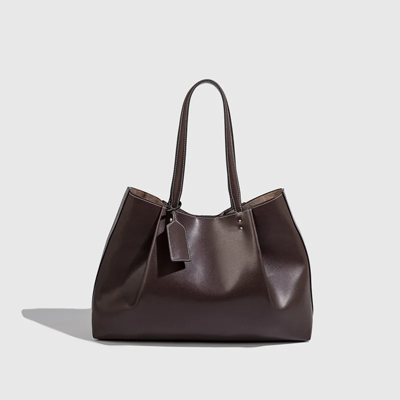 Large Soft PU Leather Shoulder Bags for Women 2025 Luxury Designer Crossbody Bag Females Brand Retro New Handbags and Purses Ins