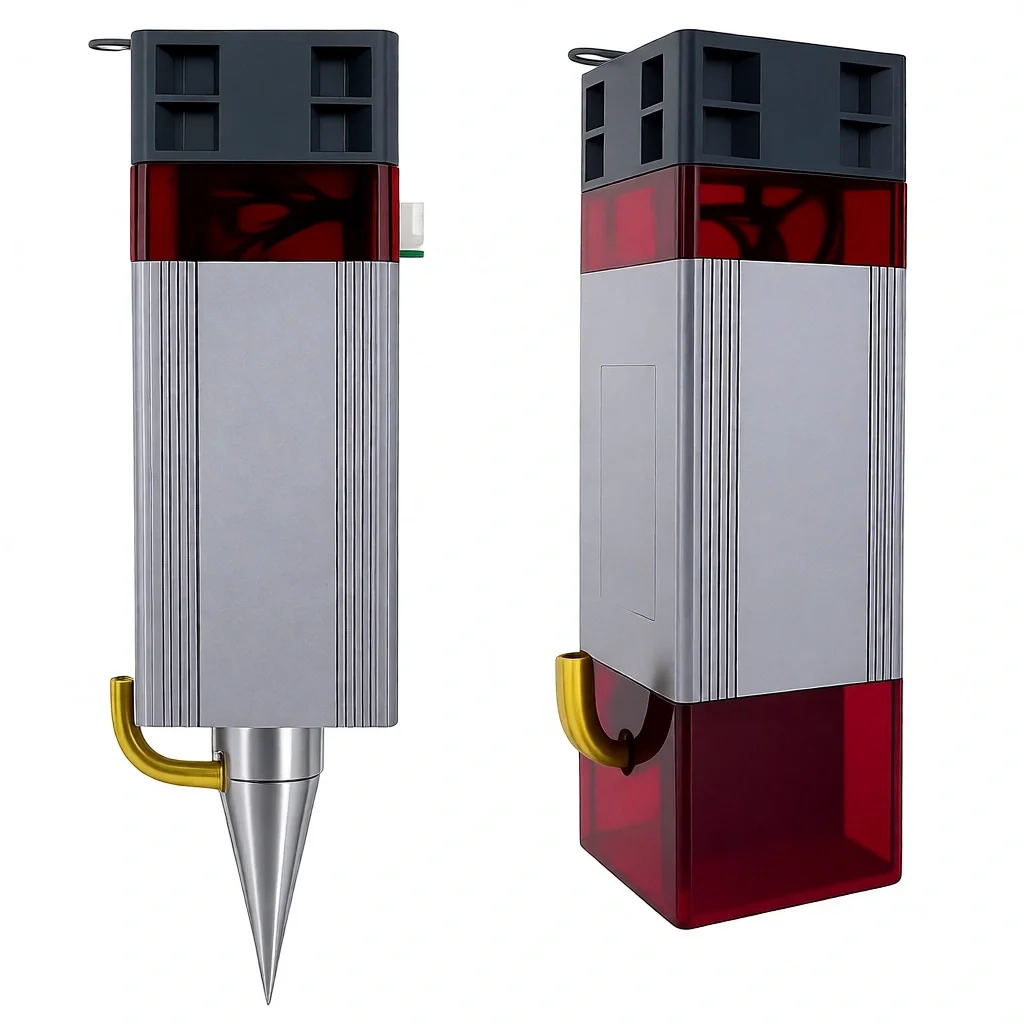 Module de gravure Laser 450nm 10W 45mm, mise au point fixe avec assistance pneumatique, tête laser de découpe laser bleue