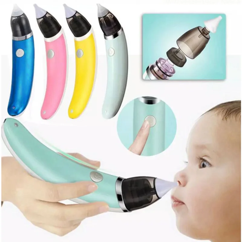 Electric Toddler Snot Aspirators Automatic Newborns Nasal Cleaner Rechargeable Detachable Anti-reflux for Newborn Baby Nursing