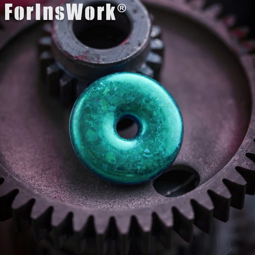 ACEdc Titan Kristallisierte Donuts Haptische Münze Metall Fidget Spinner Finger Spinner Metall Fidgets Spielzeug