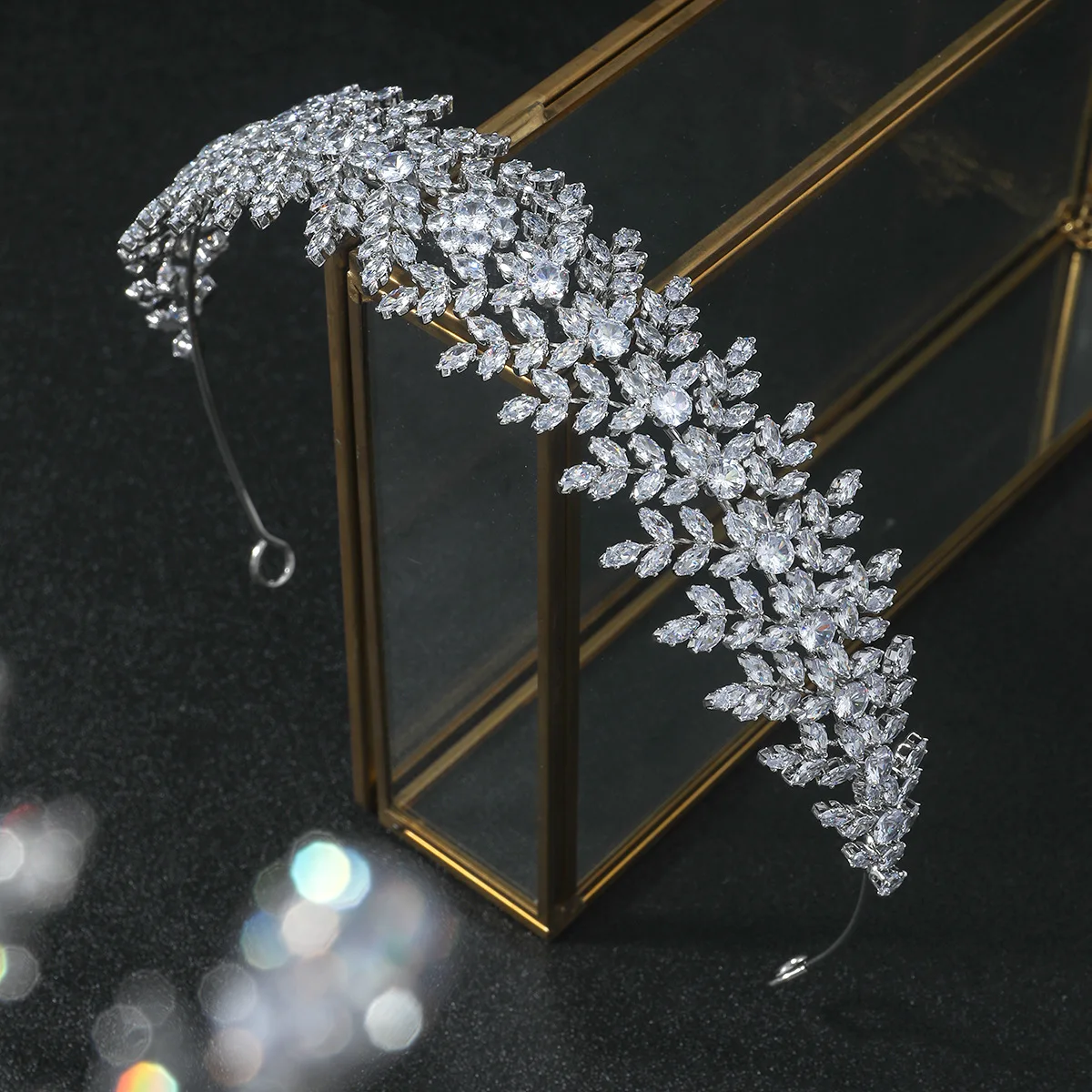 Cubic Zirconia Bridal Headbands For Wedding Headdress Luxury Bride Tiaras Crowns For 15 Years Women Prom Hair Jewelry Headpiece