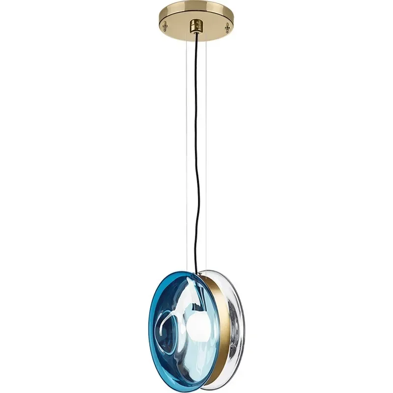 Imagem -06 - Modern Indoor Pendant Lights Claro Azul Cinza Rosa Cognac Vidro para Sala de Jantar Cabeceira Cozinha Lâmpada E27 Dropshipping