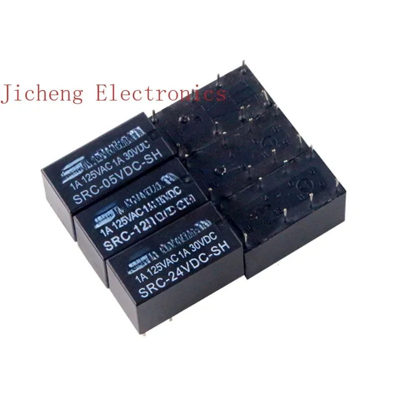 

10PCS Signal relay SRC-05 12 24VDC-SH 5V 12V 24V two open closed 1A 8 feet