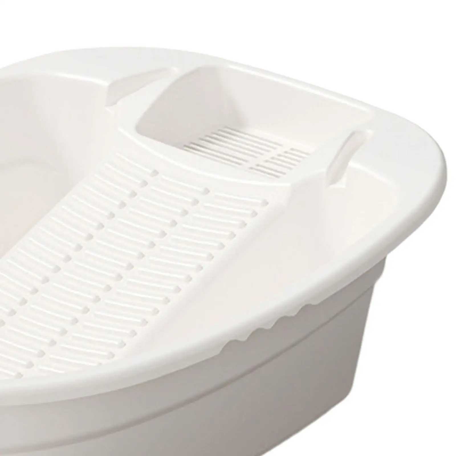 Portable Washboard Basin for Hand Washing Clothes with Built in Scrub Board for Home Travel Camping Laundry Use
