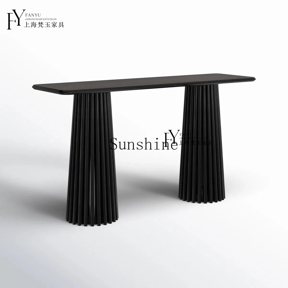 Simple retro solid wood porch table case foyer modern minimalist high-end sense against the wall