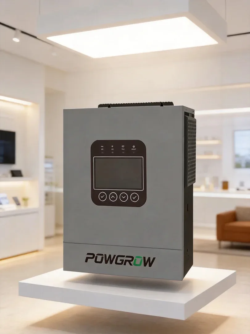 POWGROW 3.6KW 5KW 6.5KW 12KW Hybrydowy Inwerter Off Grid MPPT Podwójne/Jedno Wejście Czysta Sinusoida Bez Baterii Litowo-jonowych/Kwasowo-ołowiowych EU Domowy — 2