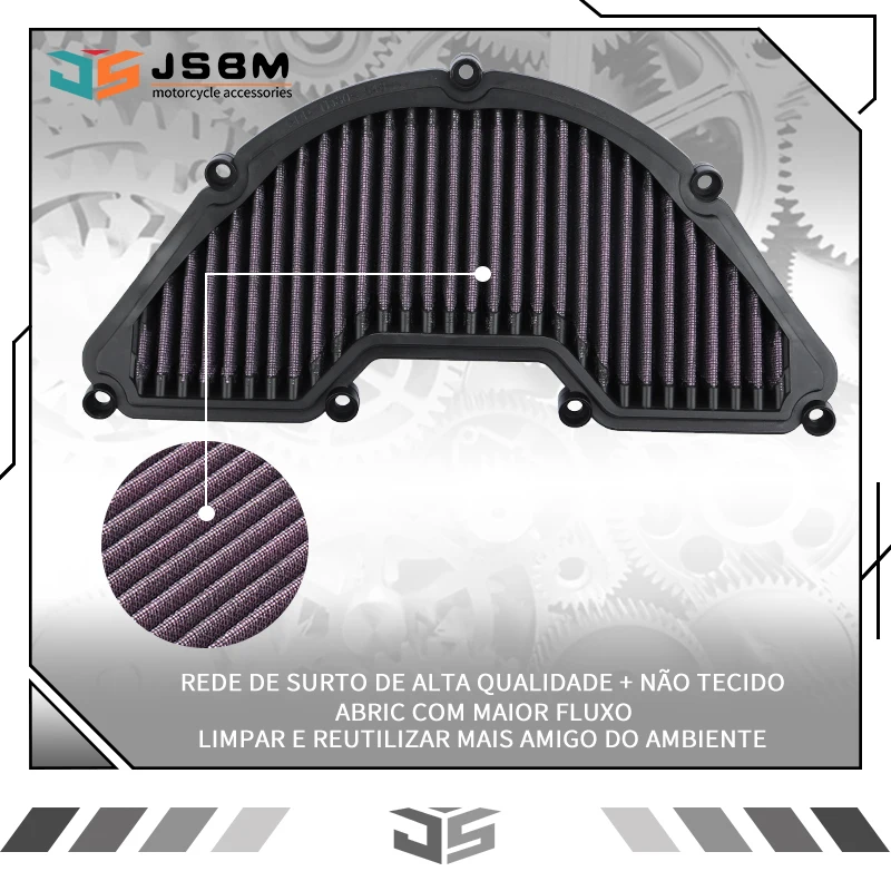 Filtro de ar de alto fluxo JSBM para motocicletas QJMOTOR Super 921 QJ900GS-8D MV Agusta Brutale 1000 F4R RUSH LH RC 2015 2016 2017 2018 2019 2020 2021 2022 2023 2024