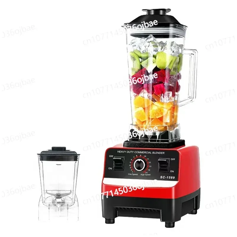 Blender 4500W 2L Large Capacity Commercial Blender Grinder Heavy Duty Machinery Portable Smoothie Blender