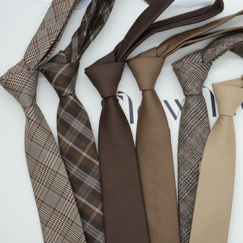 

Женский клетчатый галстук Jk ручной работы, студенческие коричневые галстуки цвета хаки, модный галстук для школьной формы, аксессуар