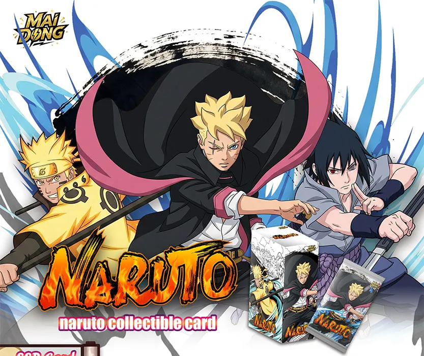 Authentic Naruto Uzumaki Full Box Manga Collectible Trading Cards Anime Character Card Set Kids Toy Gift Original Merchandise