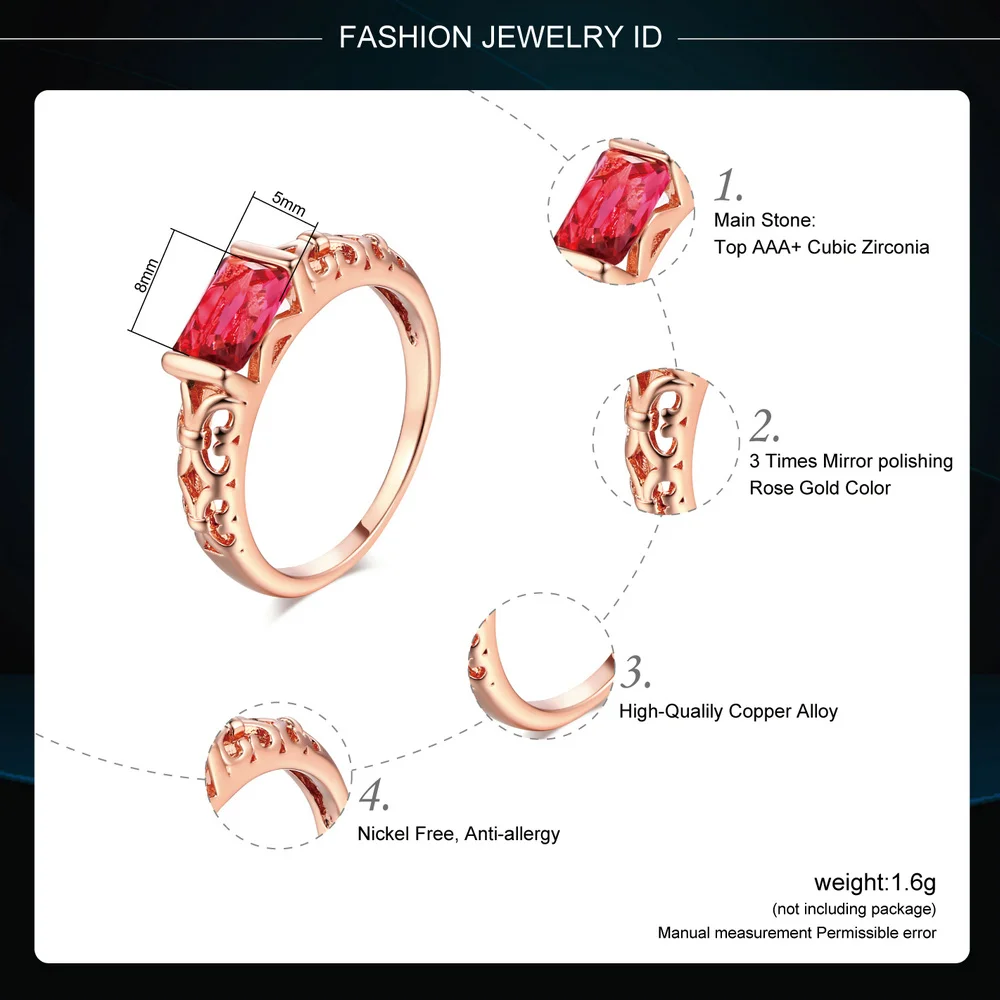 Simple Lady Style Rose Gold Color Fashion Ring Austrian Crystals Full Sizes Top Quality ZYR367 ZYR368 ZYR369