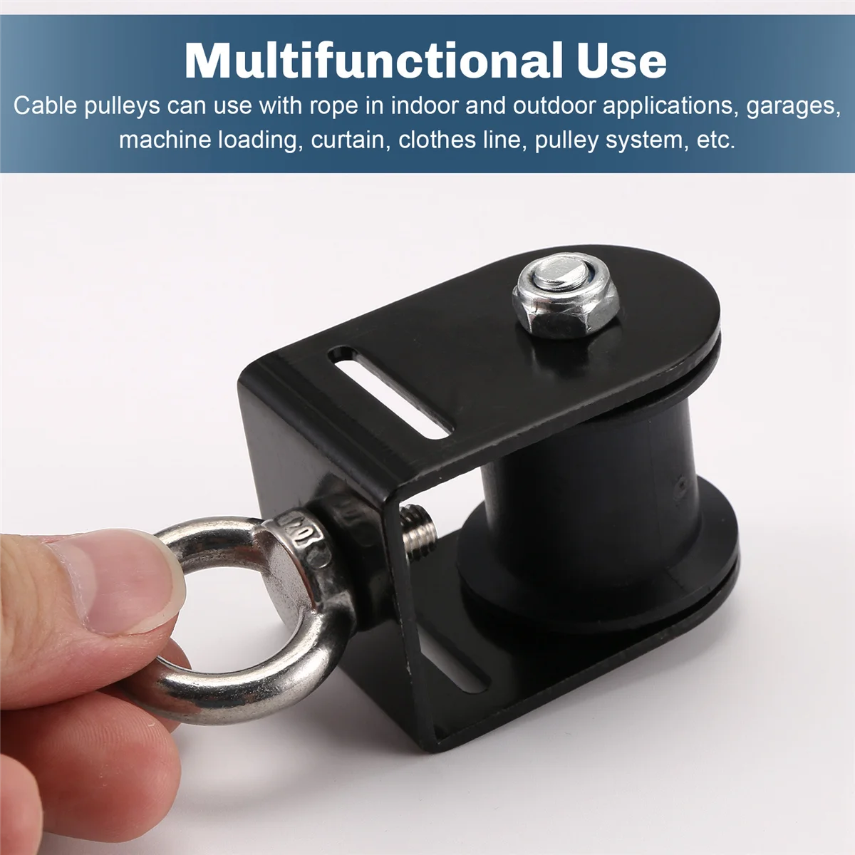 A71P رفع بكرة الحبل تحمل كتلة بكرة عجلة المحمولة الثقيلة كتم الأسطوانة لتقوم بها بنفسك معدات تمارين الصالة الرياضية بكرة حلقة #5