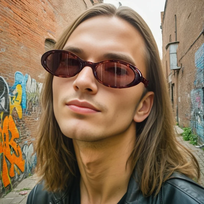 Neue Vintage Ellipsen-Sonnenbrille für Damen und Herren Marken-Rundsonnenbrille Ovale Brillen für Männer und Frauen