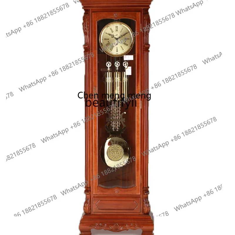 X  R New Chinese floor clock living room Helmler European retro pendulum clock old-fashioned floor-to-ceiling large seat clock R