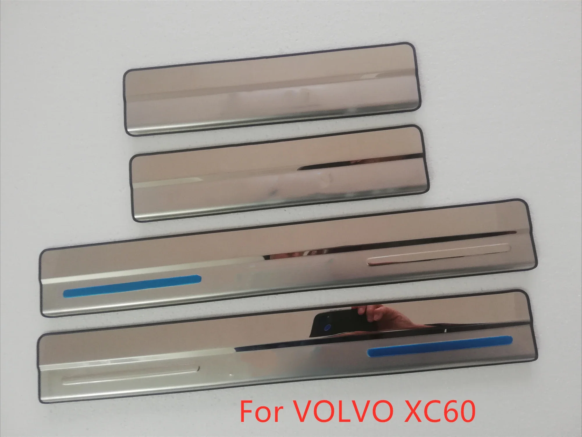 

for Volvo XC60 2008-2017 Automobile Stainless Steel LED Scuff Plate Door Sill Strip Welcome Pedal Car Styling Stickers